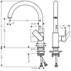 Image de Robinet de cuisine HANSGROHE Vernis Shape M35 210 chromé