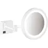 Image de hansgrohe, Miroir cosmétique, AddStoris miroir de courtoisie, avec lumière LED, blanc mat