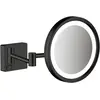 Image de hansgrohe, Miroir cosmétique, HG miroir cosmétique AddStoris avec lumière LED noir mat