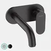 Image de Mitigeur mural lavabo encastré HANSGROHE Vernis Blend, Ecosmart noir mat