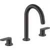 Image de Mélangeur robinet HANSGROHE Vernis Blend 3 trous Noir mat avec tirette et vidage synthétique
