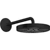 Image de hansgrohe, Pommeau de douche, Douche de tête 280 1jet AXOR ONE avec bras de douche noir mat (2 Types de jets, 12.30 l/min)