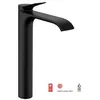 Image de Hansgrohe vivenis mitigeur de lavabo surélevé 250 sans tirette ni vidage, bec cascade, noir mat (75042670)