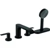 Image de Robinet mélangeur bain douche 4 trous HANSGROHE Vivenis sBox noir mat
