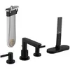 Image de hansgrohe, Robinetterie de salle de bains, Finoris robinetterie de bord de baignoire 4 trous avec sBox (noir mat)
