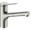 Image de Robinet de cuisine avec douchette HANSGROHE Zesis M33 150 2 jets aspect acier inox