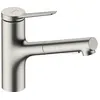 Image de De cuisine avec douchette zesis m33 150 2 jets aspect acier inox