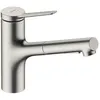 Image de Robinet de cuisine avec douchette HANSGROHE Zesis M33 150 sBox 2 jets aspect acier inox