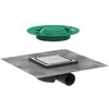 Image de Bonde carrée receveur de douche HANSGROHE RainDrain Spot acier inox brossé
