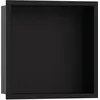 Image de hansgrohe, Rangement pour douche, HG Niche murale XtraStoris Original avec cadre 300x300x100mm noir mat (30 x 10 x 30 cm)