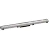 Image de hansgrohe, Rigole de douche, RainDrain Match Set de finition Caniveau de douche 800 avec cadre réglable en hauteur (inox brossé) (800 mm)