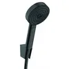 Image de Ensemble support mural et douchette 105 3jet Relaxation avec flexible 125 cm noir mat Hansgrohe Pulsify Select