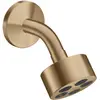 Image de hansgrohe, Pommeau de douche, Douche de tête 75 1jet EcoSmart AXOR ONE avec bras de douche bronze brushed (1 Type de jet, 8.70 l/min)