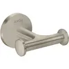Image de hansgrohe, Porte-serviettes + crochets pour serviettes, Crochet porte-serviette Axor Universal Circular double nickel brossé