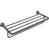 Image de hansgrohe, Porte-serviettes + crochets pour serviettes, Porte-serviettes Axor Universal Circular brossé noir chrome