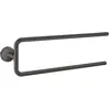 Image de Axor, Porte-serviettes + crochets pour serviettes, Porte-serviettes Universal Circular à deux bras, noir brossé chrome