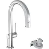 Image de hansgrohe, Robinetterie de cuisine, Système de filtration 210 Aqittura M91 Tuyau extensible, 1 jet chrome