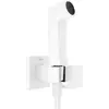 Image de hansgrohe, Robinet de bidet, Bidette Douchette à main 1jet E EcoSmart pour eau chaude, avec support de douche et flexibles de
