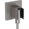 Image de Support pommeau de douche HANSGROHE FixFit E noir chromé brossé