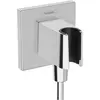 Image de hansgrohe, Système de douche, HG Raccord mural FixFit E avec support de douche chromé