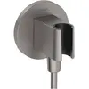 Image de hansgrohe, Système de douche, HG Raccord mural FixFit S avec support de douche brushed black