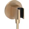Image de hansgrohe, Robinetterie de salle de bains, HG Raccord mural FixFit S avec support de douche bronze brushed