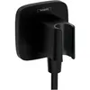 Image de Support pommeau de douche avec raccordement HANSGROHE Fixfit Q noir mat