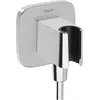 Image de hansgrohe, Système de douche, HG Raccord mural FixFit Q avec support de douche chromé