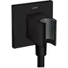 Image de hansgrohe, Robinetterie de salle de bains, HG Raccord de tuyau Fixfit square m v. de reflux noir mat