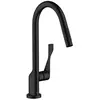 Image de hansgrohe, Robinetterie de cuisine, Mitigeur monocommandé de cuisine AXOR CITTERIO Select 250, avec douchette extractible, éco noir mat