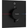 Image de hansgrohe, Robinetterie de salle de bains, ShowerSelect Comfort E thermostat, encastré, 1 consommateur, rosace carrée, avec bouton