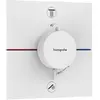 Image de hansgrohe, Robinetterie de salle de bains, ShowerSelect Comfort E thermostat, encastré, 2 consommateurs, rosace carrée, 15572