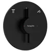 Image de Façade douche encastrée mécanique HANSGROHE DuoTurn S Noir mat