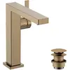 Image de hansgrohe, Robinetterie de salle de bains, Tecturis E ngreeps lavabokraan 150 Fine CoolStart met afvoerplug Brushed Bronze