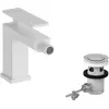 Image de hansgrohe, Robinet de bidet, Tecturis E Mitigeur monocommandé pour bidet, saillie 149mm, avec garniture découlement