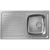Image de hansgrohe, Évier, S21 Evier encastré 342, acier inoxydable, avec égouttoir, 860x500mm, vidage manuel, 4337 (Evier encastré, 50 cm, 86 cm)