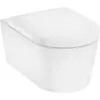 Image de hansgrohe, Cuvette toilettes + bidet, EluPura S Ensemble de WC suspendu 540 AquaHelix Flush, SmartClean avec siège de WC SoftClose et