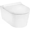 Image de hansgrohe, Cuvette toilettes + bidet, EluPura S Ensemble de WC suspendu 540 AquaHelix Flush avec siège de WC SoftClose et QuickRelease
