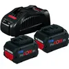 Image de Pack de 2 batteries 18V Procore 5,5Ah + chargeur rapide - BOSCH - 1600A0214C