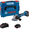 Image de Meuleuse d'angle 18 V GWS 18V-10 P Professional 125 mm + 2 batteries 5 Ah + chargeur L-Boxx BOSCH 06019J4101