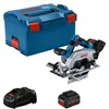 Image de Bosch Professional GKS 18V-57-2 L Scie circulaire portative sans fil Profondeur de coupe max. (90°) 57 mm + 2 batteries, + chargeur, + mallette 18 V 5.5 Ah