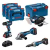 Image de KIT 4 Outils GSR/GWS/GKM/GGS - BOSCH - avec 1 x ProCore 18V 4.0Ah + 2 x ProCore 18V 5.5Ah - chargeur - L-BOXX - 0615990N3A