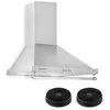 Image de Klarstein Montblanc Hotte aspirante murale 60cm + 2 filtres recyclage d'air 610m³/h classe A - gris