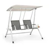 Image de Blumfeldt Bel Air Duo Swing Balancelle de jardin pour 2 personnes - avec auvent pare-soleil - gris & crème