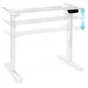 Image de oneConcept Multidesk Comfort Bureau électrique à hauteur & largeur réglable - Blanc