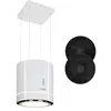 Image de Klarstein Tron Ambience Hotte îlot aspirante Ø 38 cm 540 m³/h - 3 vitesses - Classe A - Blanche