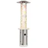 Image de blumfeldt Goldflame Style radiateur de terrasse 11,2 kW vue 360 ° mobile argent