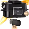 Image de Friteuse à air chaud 1500W Grill 5 programmes Air fryer Noir