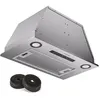 Image de Klarstein Hotte Aspirante Encastrable 52 cm, Hotte de Cuisine LED, 439 m³/h, Min Argent