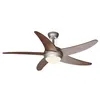Image de Ventilateur de Plafond Klarstein Bolero 2 en 1 132 cm luminaire 55 W télécommande contrôle par application Bois Foncé